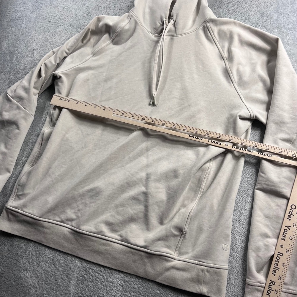 Lululemon Mens City Sweat Pullover Hoodie Tan Beige French Terry Sweatshirt - Picture 3 of 7